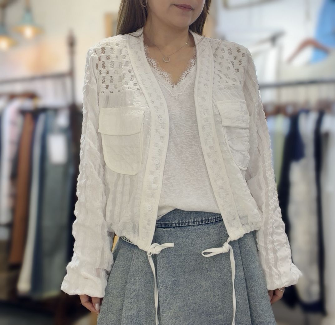 直播推介款⭐️氣質蕾絲薄外套