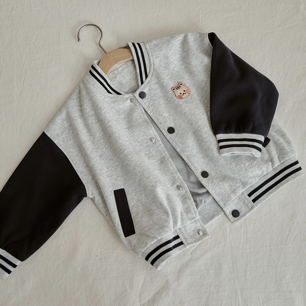 DOTTODOT 奶萌學院風系列-拼色棒球服外套
