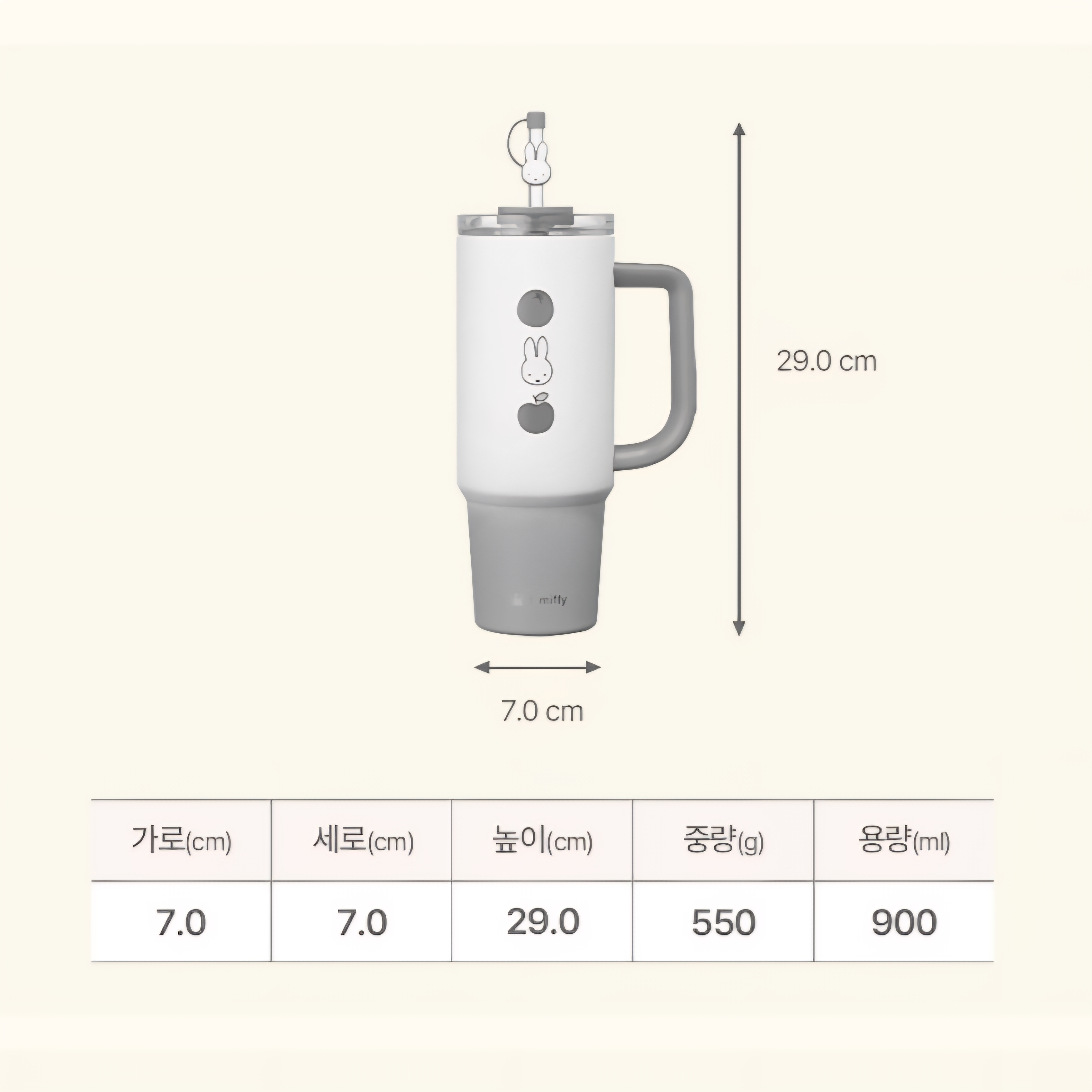 預購 miffy x hollys 900ml 保溫杯