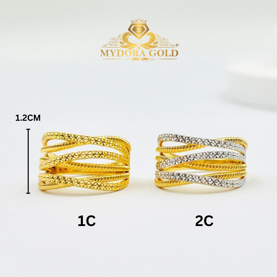 MYDORA Cincin Silang Signature 6 Layer (5G) l EMAS 916/22K