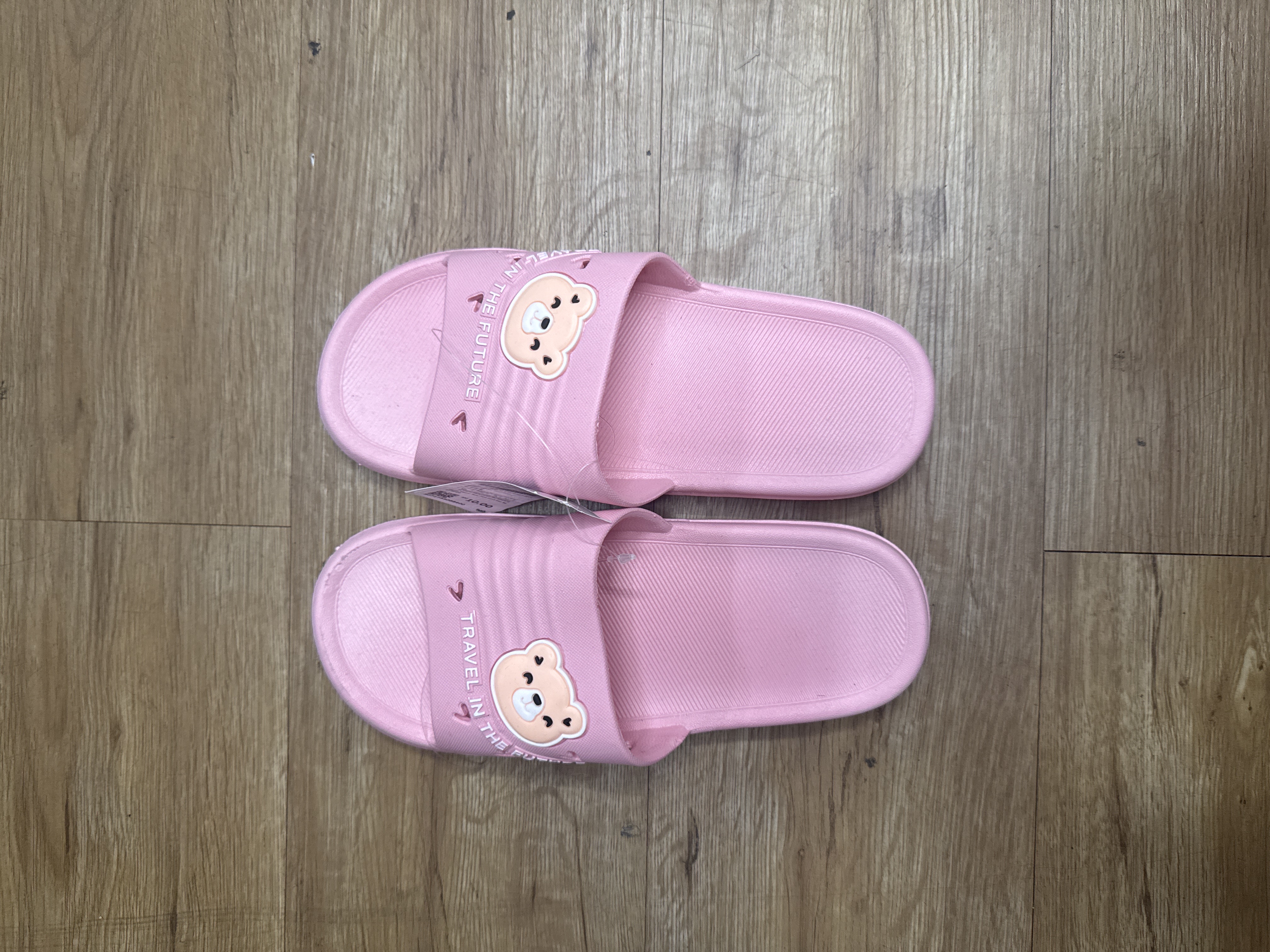 8401A 拖鞋 熊粉 38-39