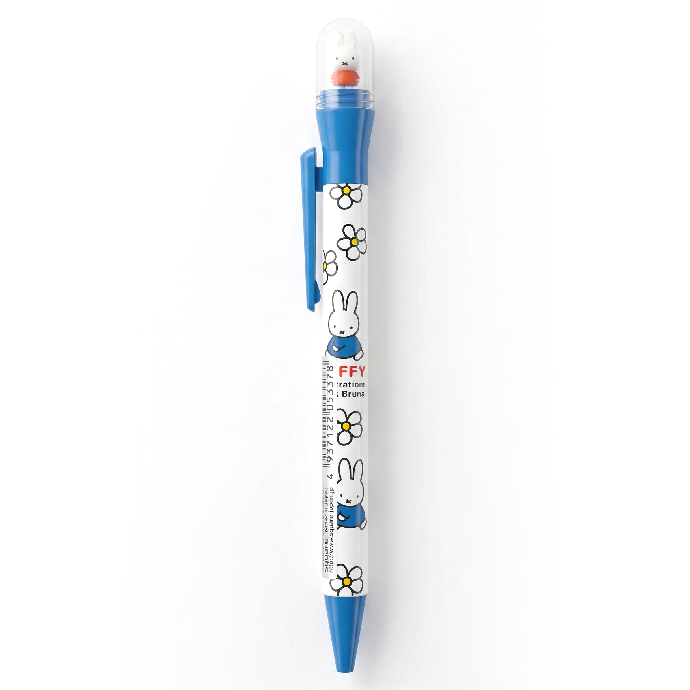 Miffy - 旋轉公仔原子筆 (白色花朵款)