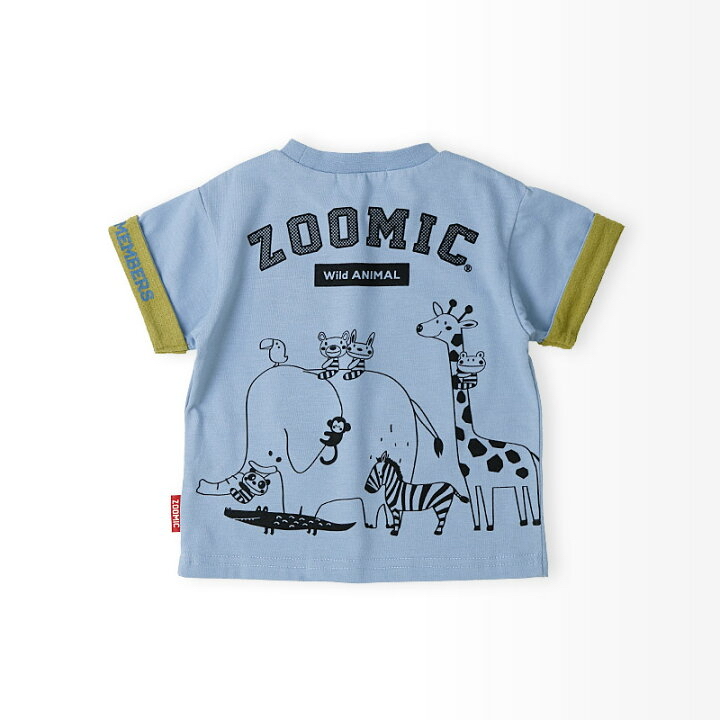 🇯🇵預訂 日本直送🇯🇵Zoomic兩色望遠鏡翻蓋前後印花撞色短袖T恤