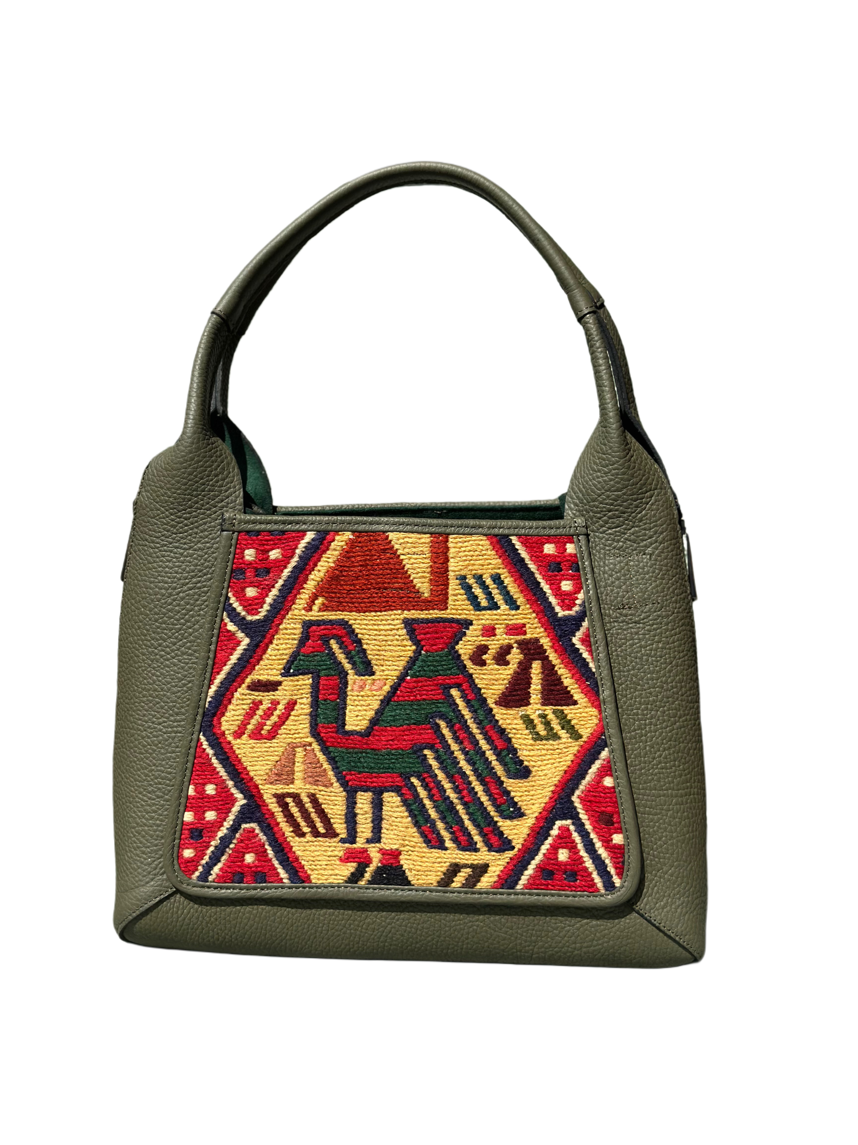 K28 土耳其真皮地氈手袋（墨綠色）