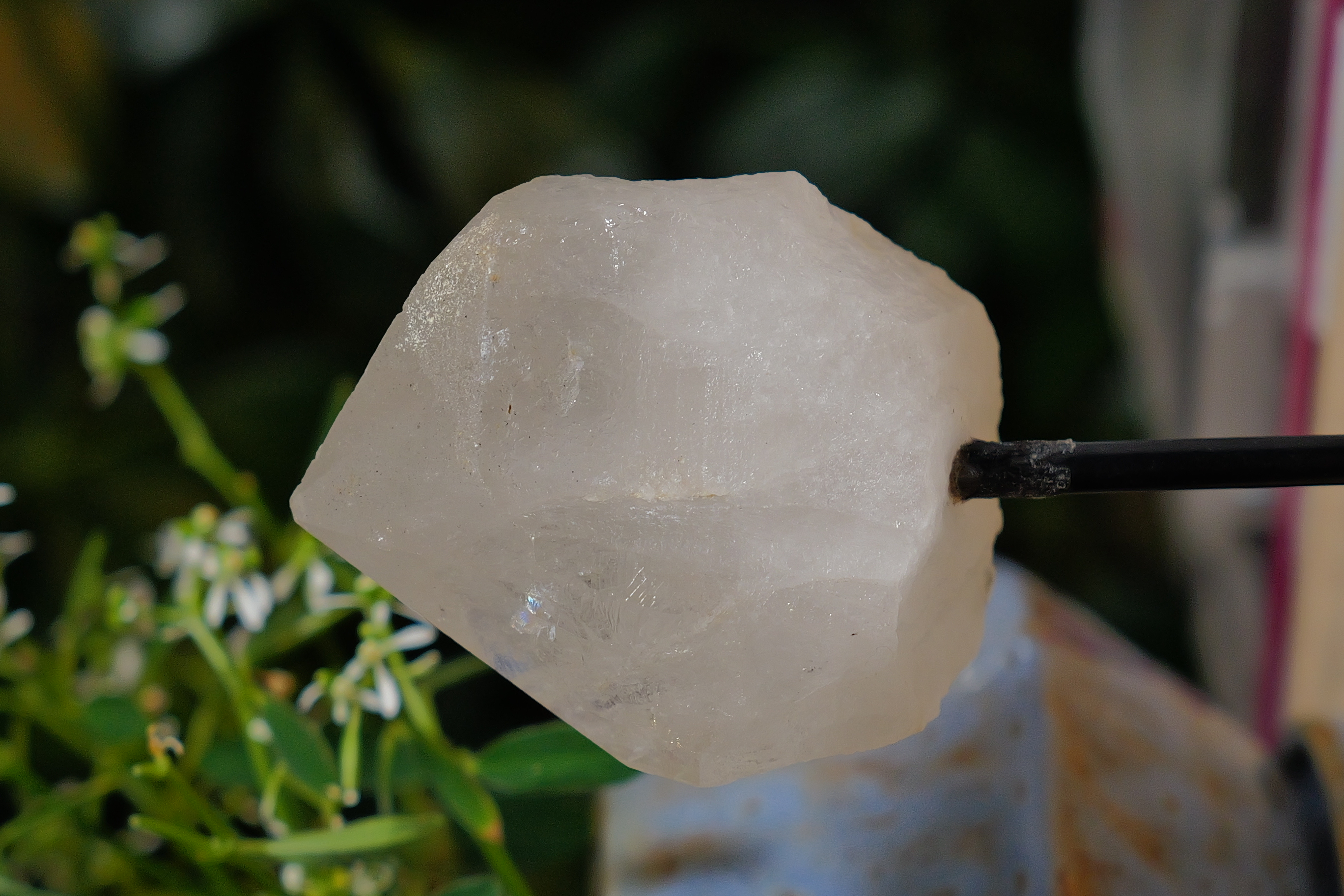 ༒12.8cm 白水晶塔尖 連托架擺設༒ CQ.7096H8NG2A2-RA30*3NJ