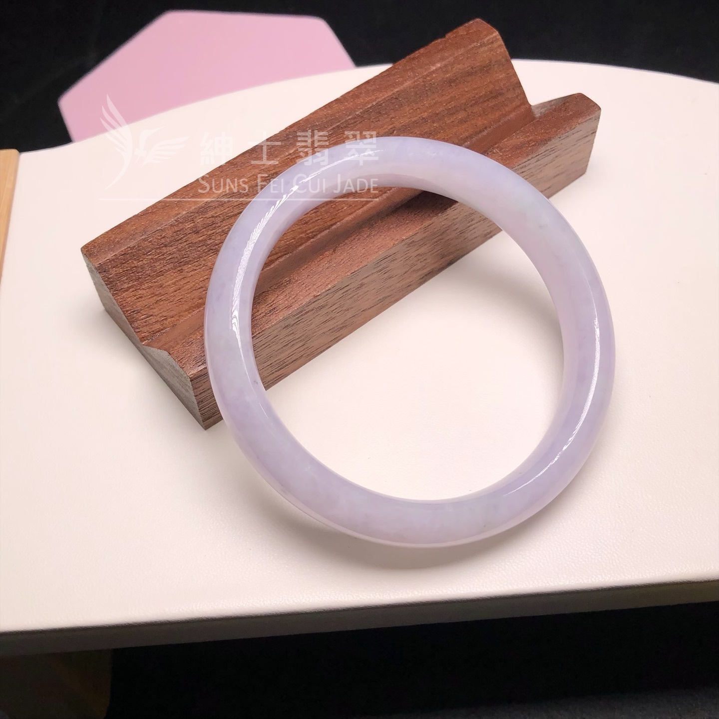 紫底芝麻花福鐲54.3mm