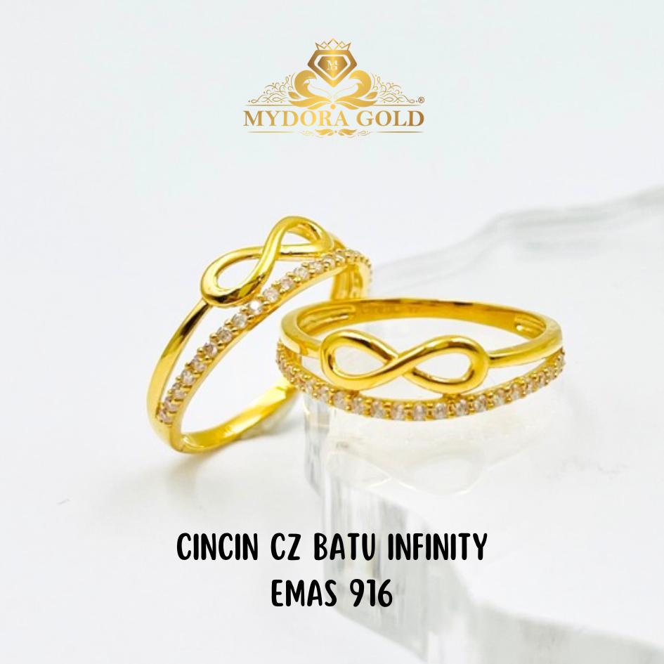 MYDORA Cincin Batu CZ Infinity l EMAS 916/22K