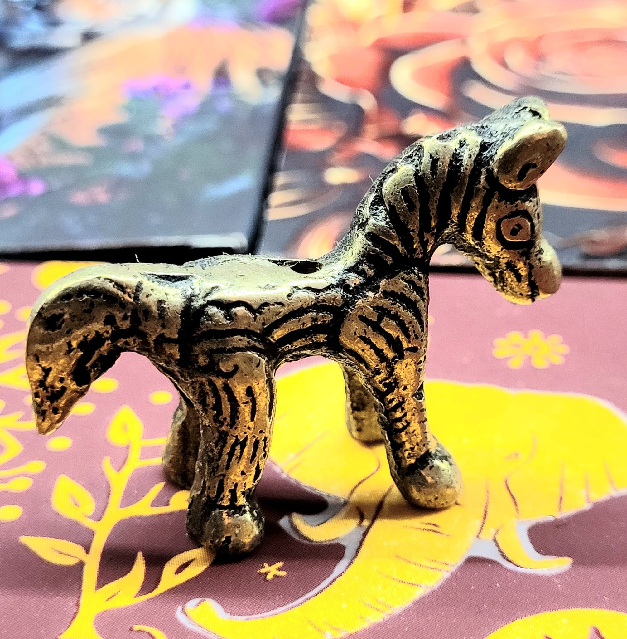 印度黃銅動物香座 