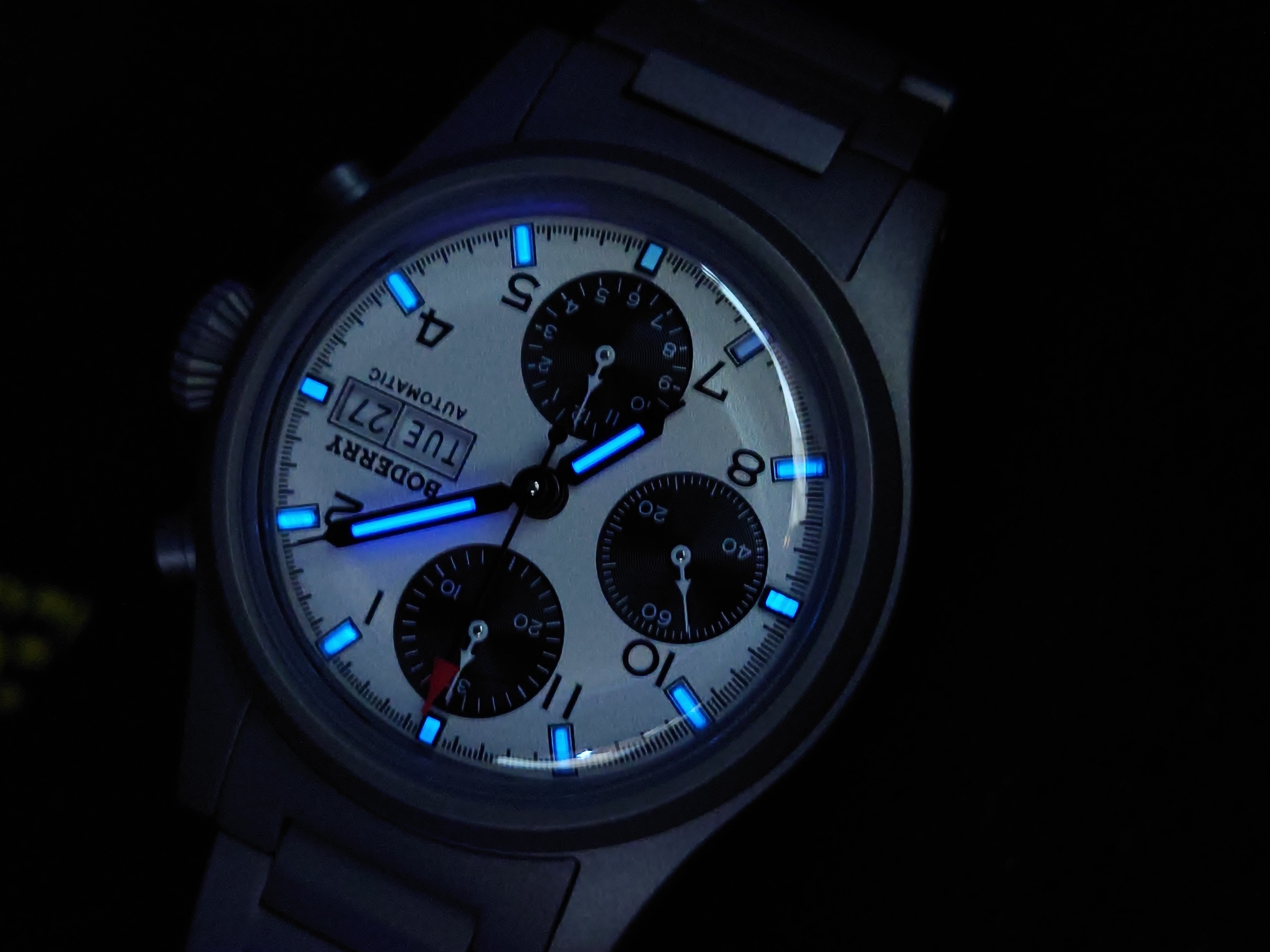 Boderry Landmaster Titanium Chronograph Automatic -  BD-A18T-04B WHPanda