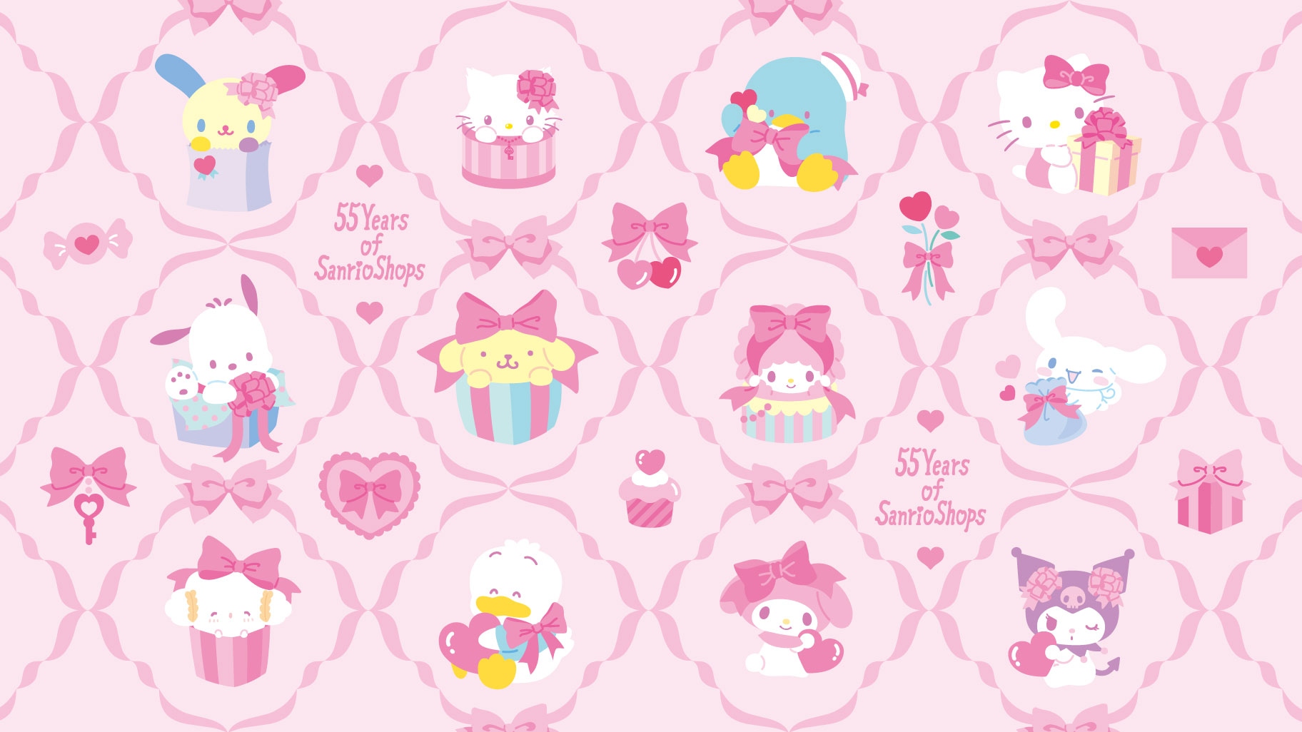 🌸 【預訂】Sanrio Shops' 55th anniversary☆-No.9-Paper & Bag Set