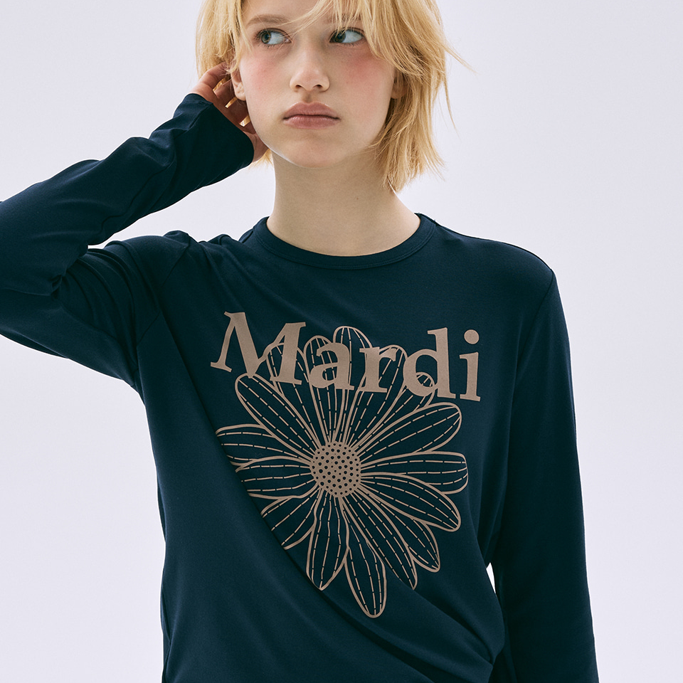 [Mardi Mercredi][ACTIF] AIRLIFT side slit top flowermardi (2色)