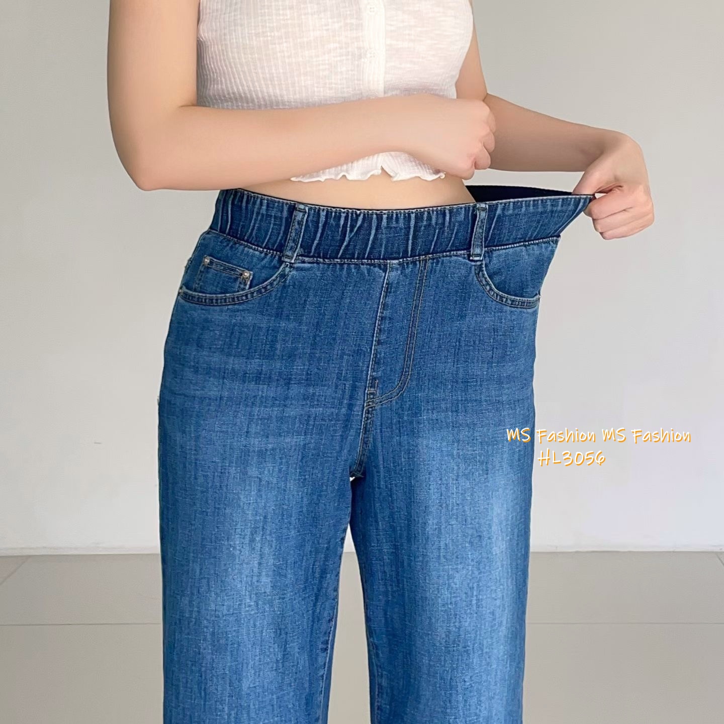 HL3056 韓國🌼Howluk全橡筋腰闊筒牛