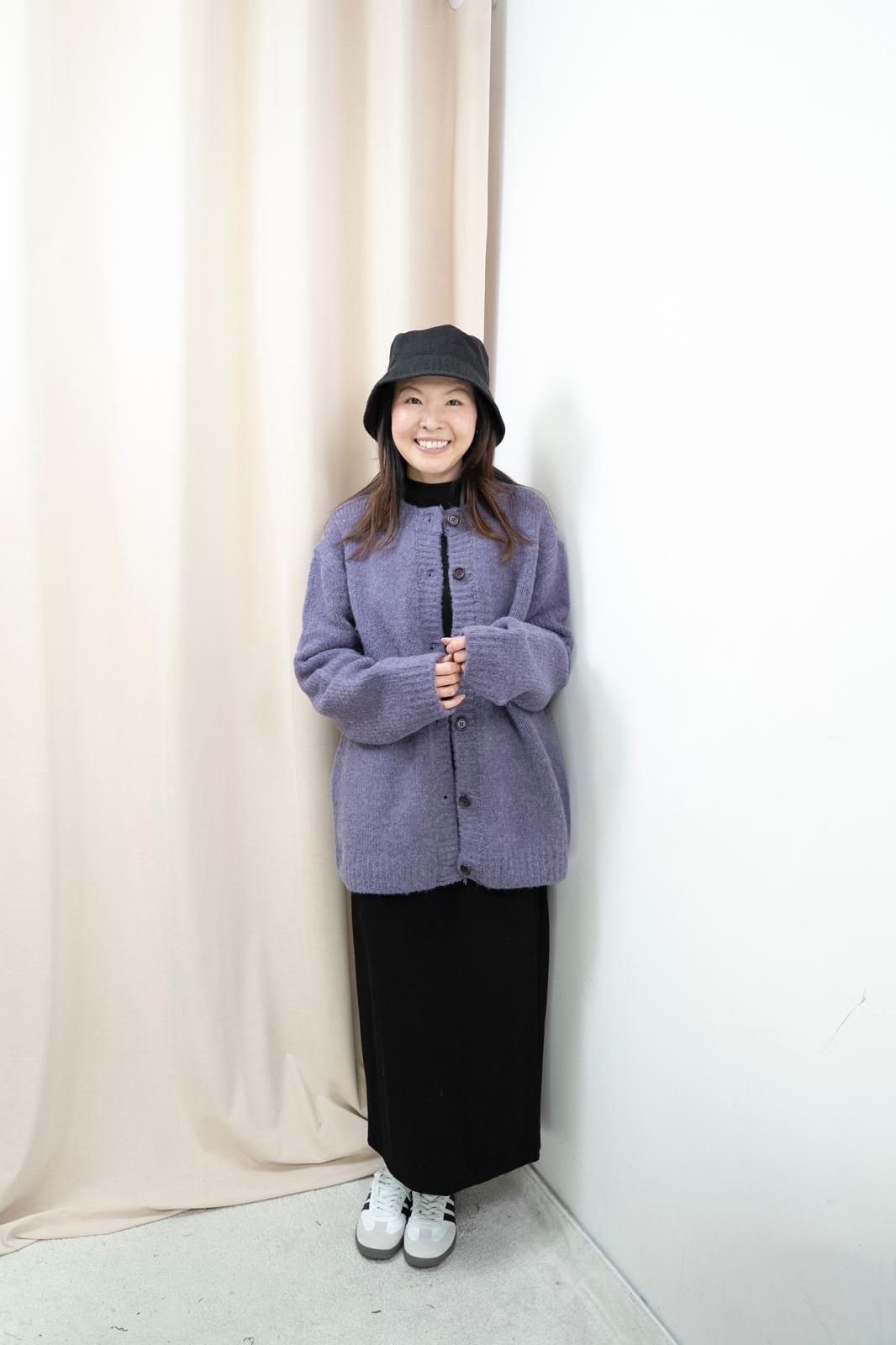 温暖感暗直紋全橡筋腰半身裙（4色）