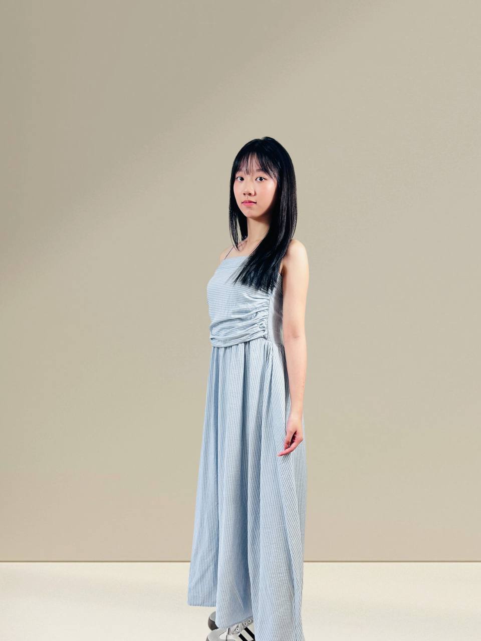 W8258A - Striped Maxi