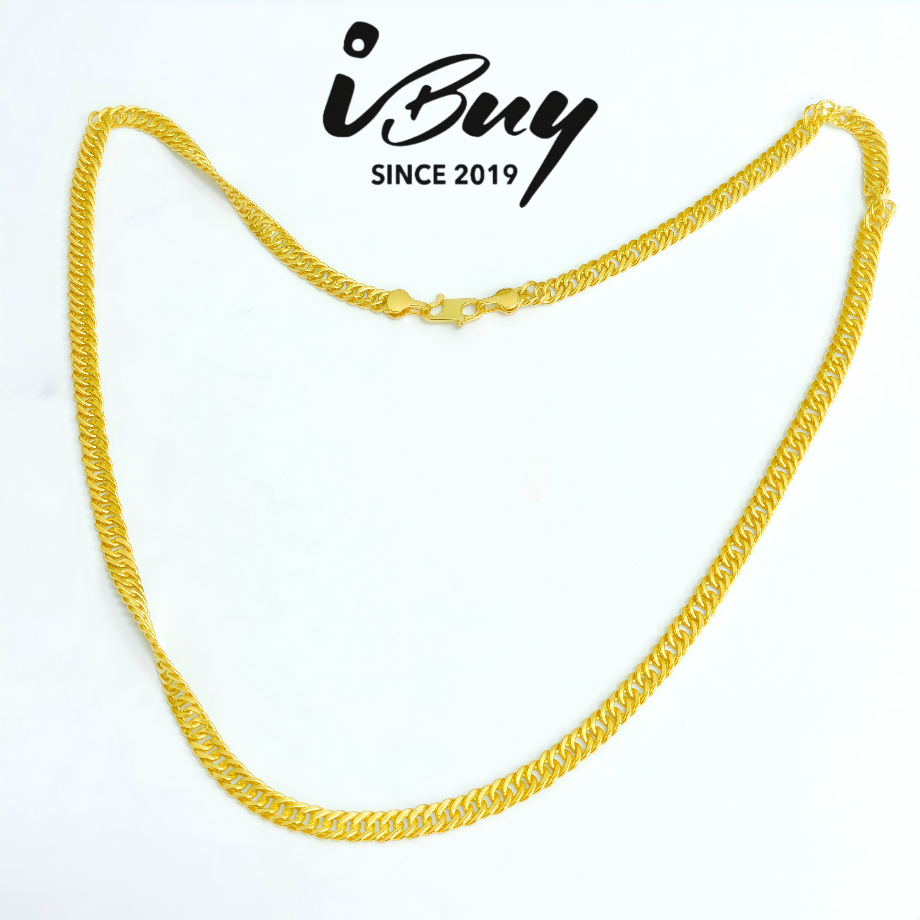 916 GOLD 4.2MM LIPAN CHAIN NECKLACE 916 金 4.2MM古巴项链
