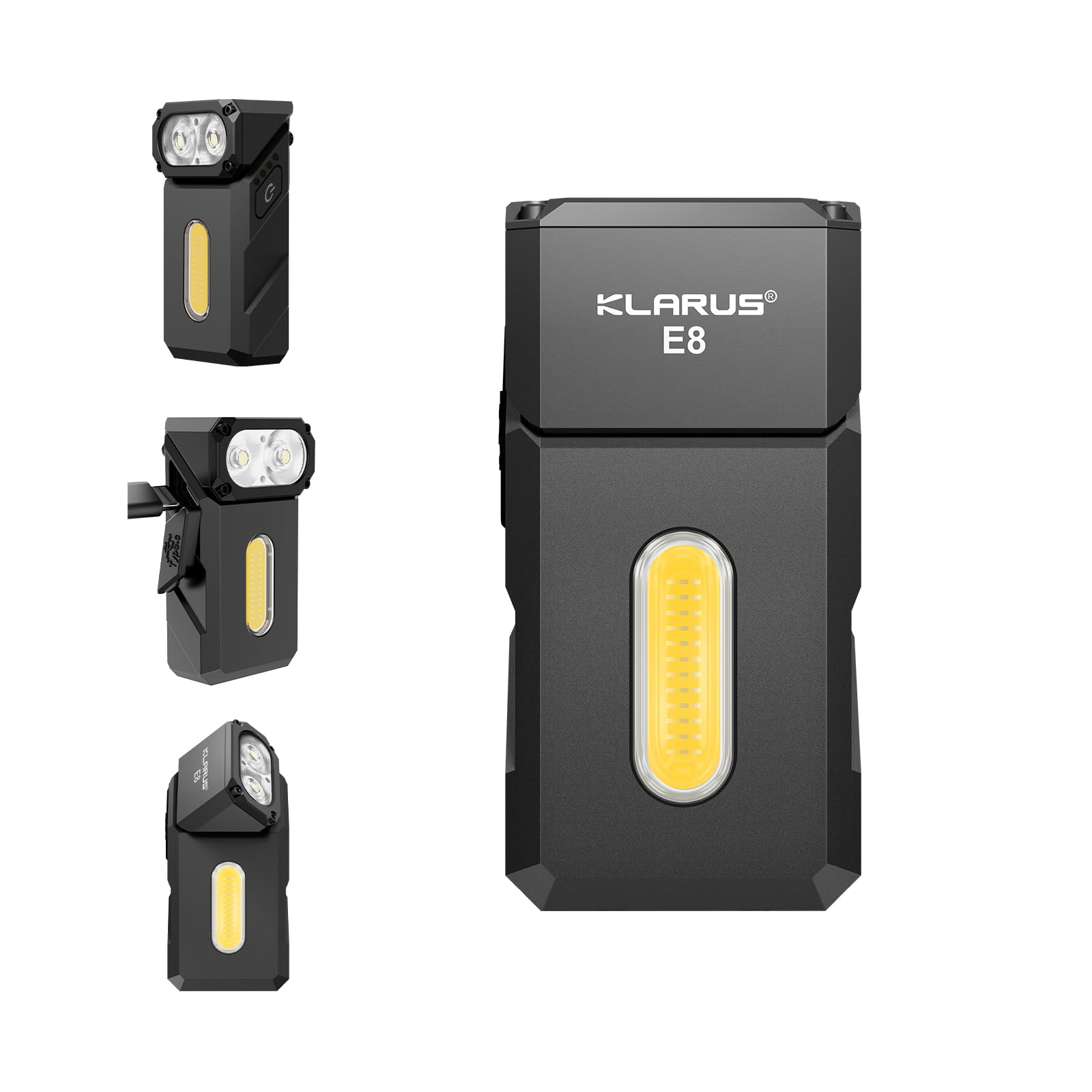 Klarus E8 金屬可旋轉燈頭的 EDC 手電筒