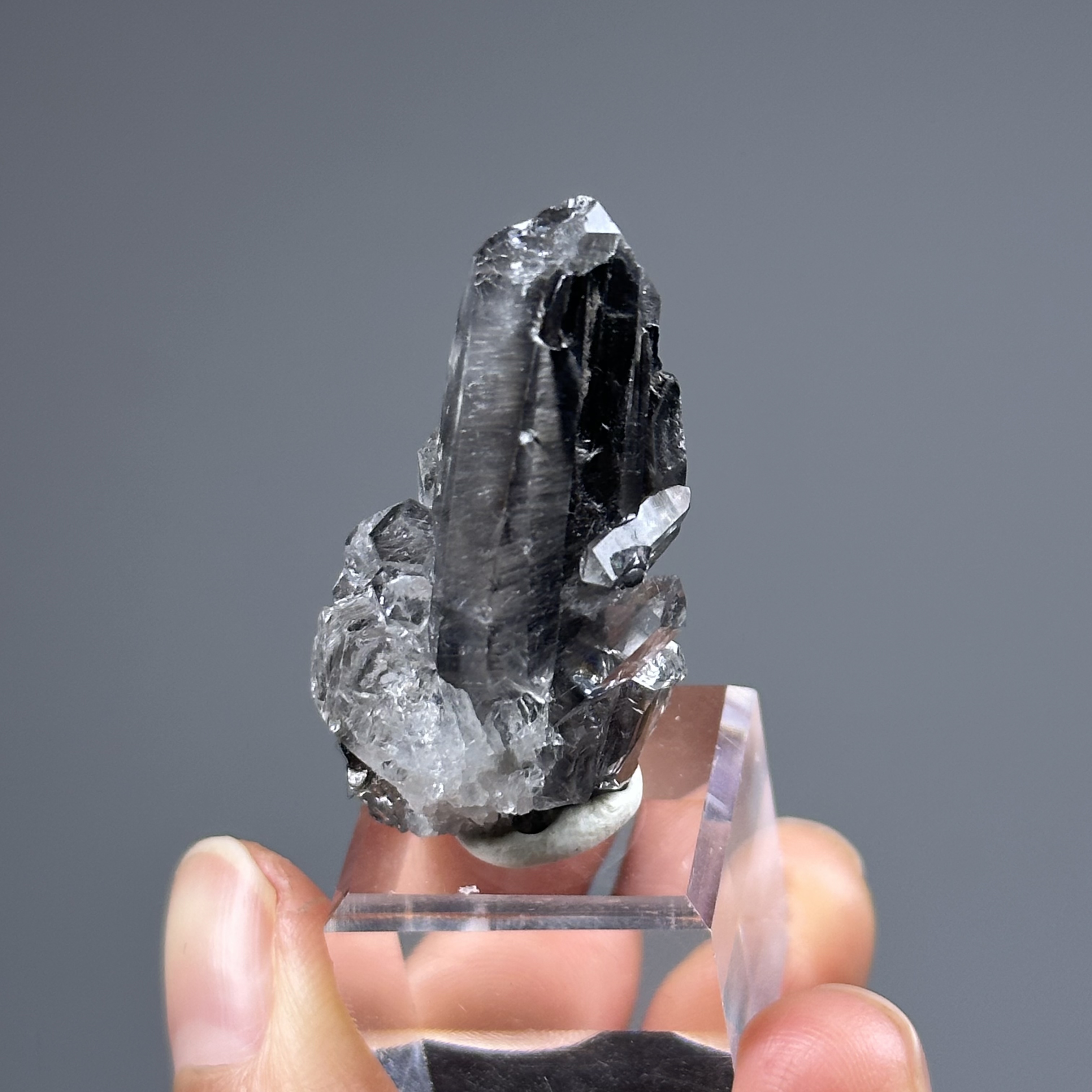 黑銀鈦水晶簇 - Brookite and Rutile Quartz | RU014