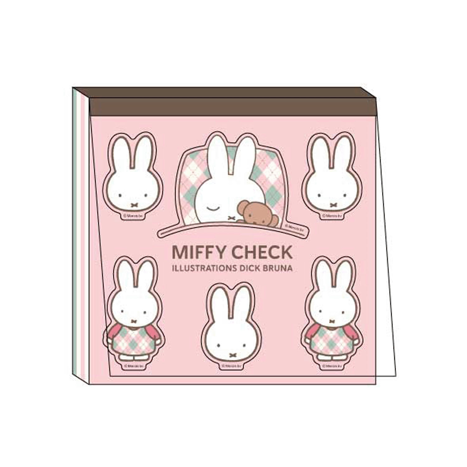 Miffy - 方形貼紙記事本 (粉紅色睡覺款)