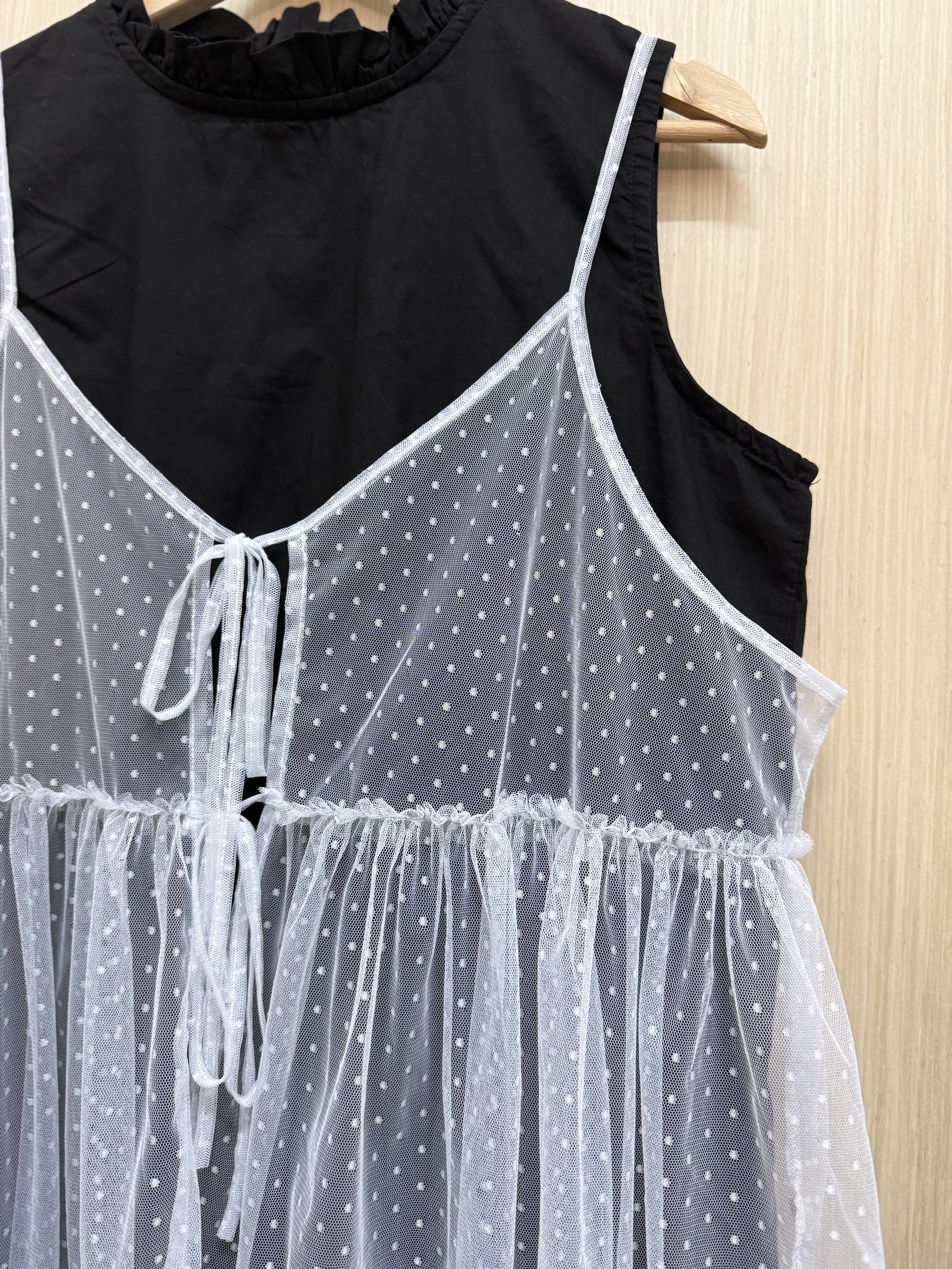 波點紗紗綁帶𝐨𝐮𝐭𝐞𝐫