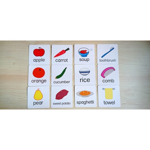 峰芸 74張愉快學習卡 2. 水果 蔬菜 食物 日常用品