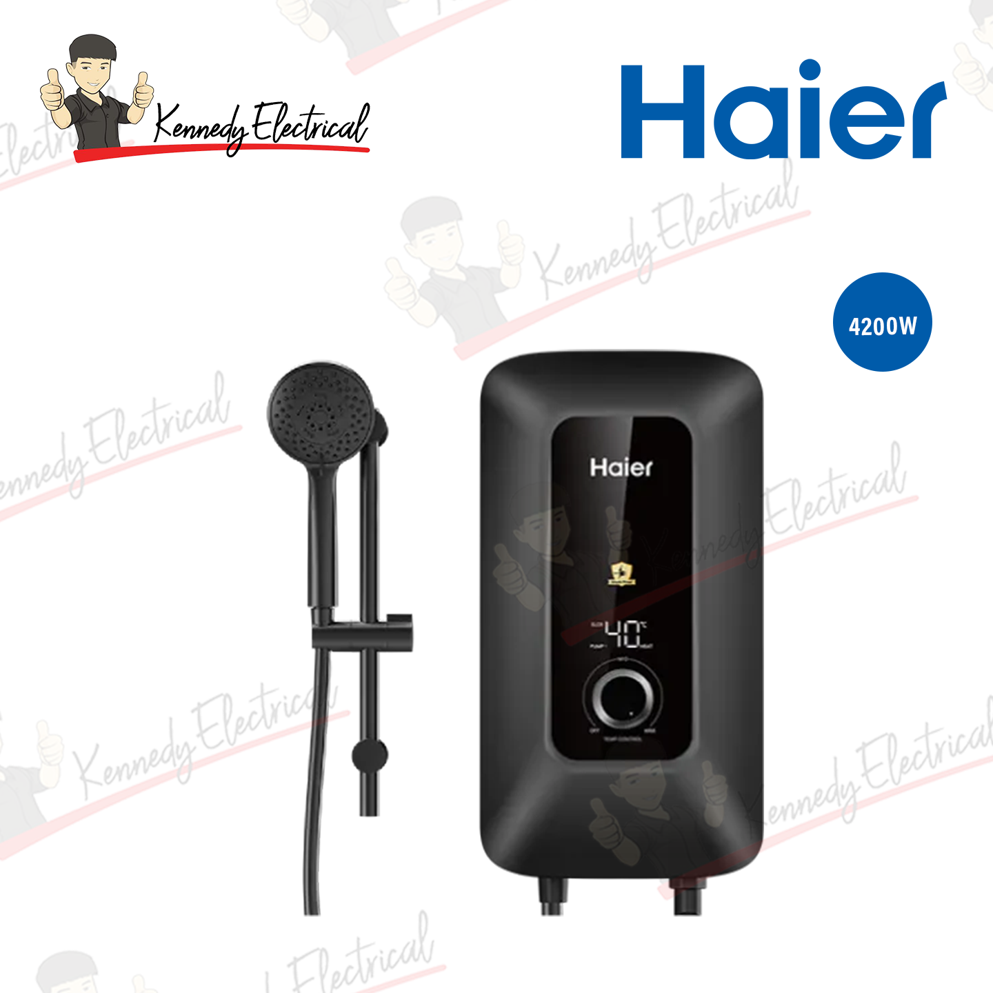 Haier 4.2kW DC Pump Water Heater Black (EI42E-KP3B)