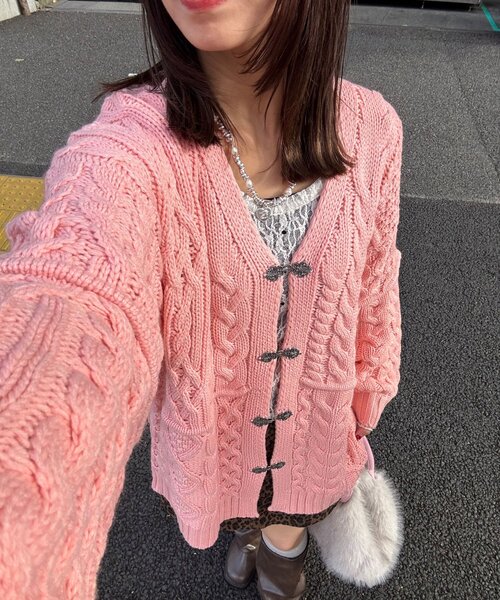 麻花針織長外套【JT026】