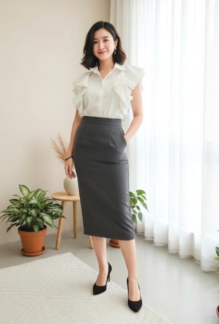 Power Puff Sleeve Blouse