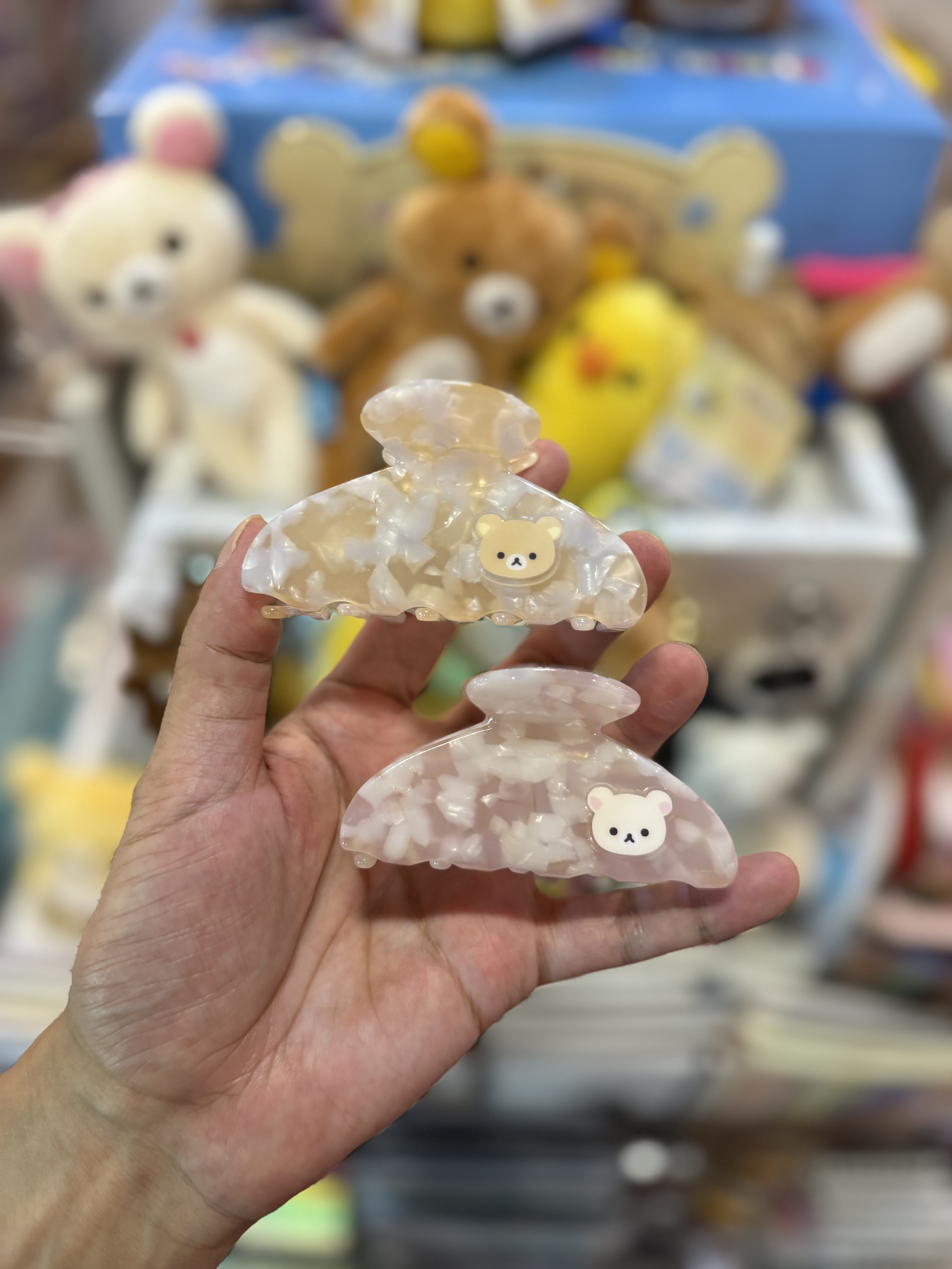 《現貨》全新Rilakkuma 碎石花紋鯊魚髮夾