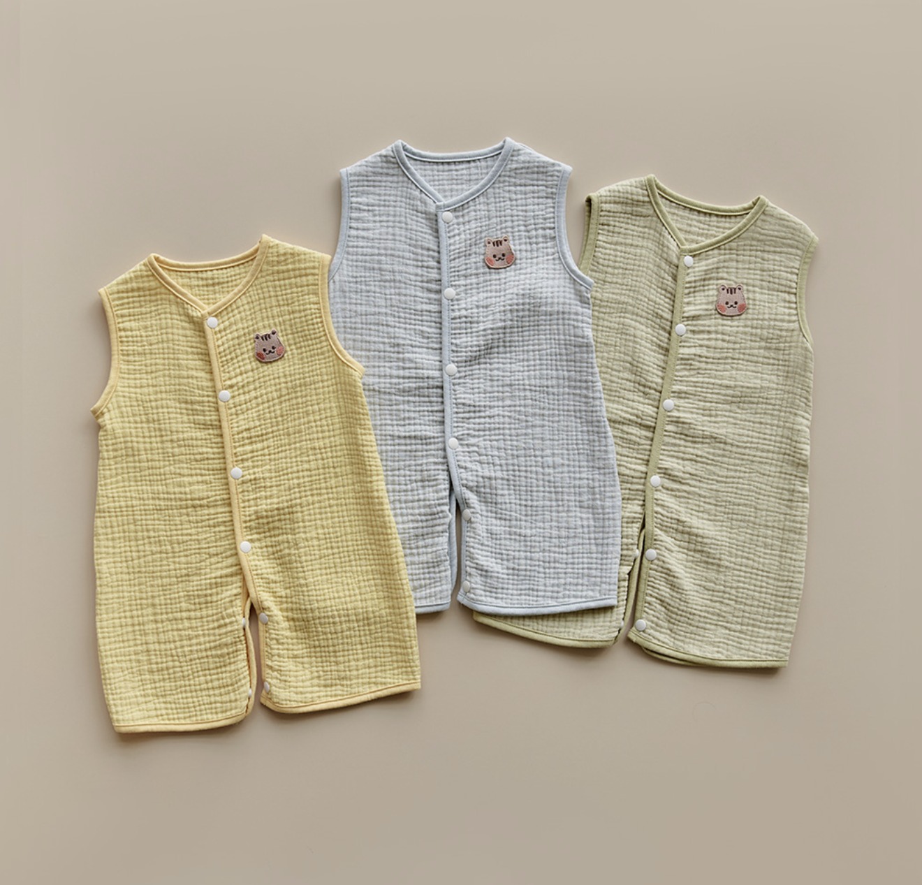 DOTTODOT 七彩棉花糖系列-3重棉紗自由伸展連體睡袋