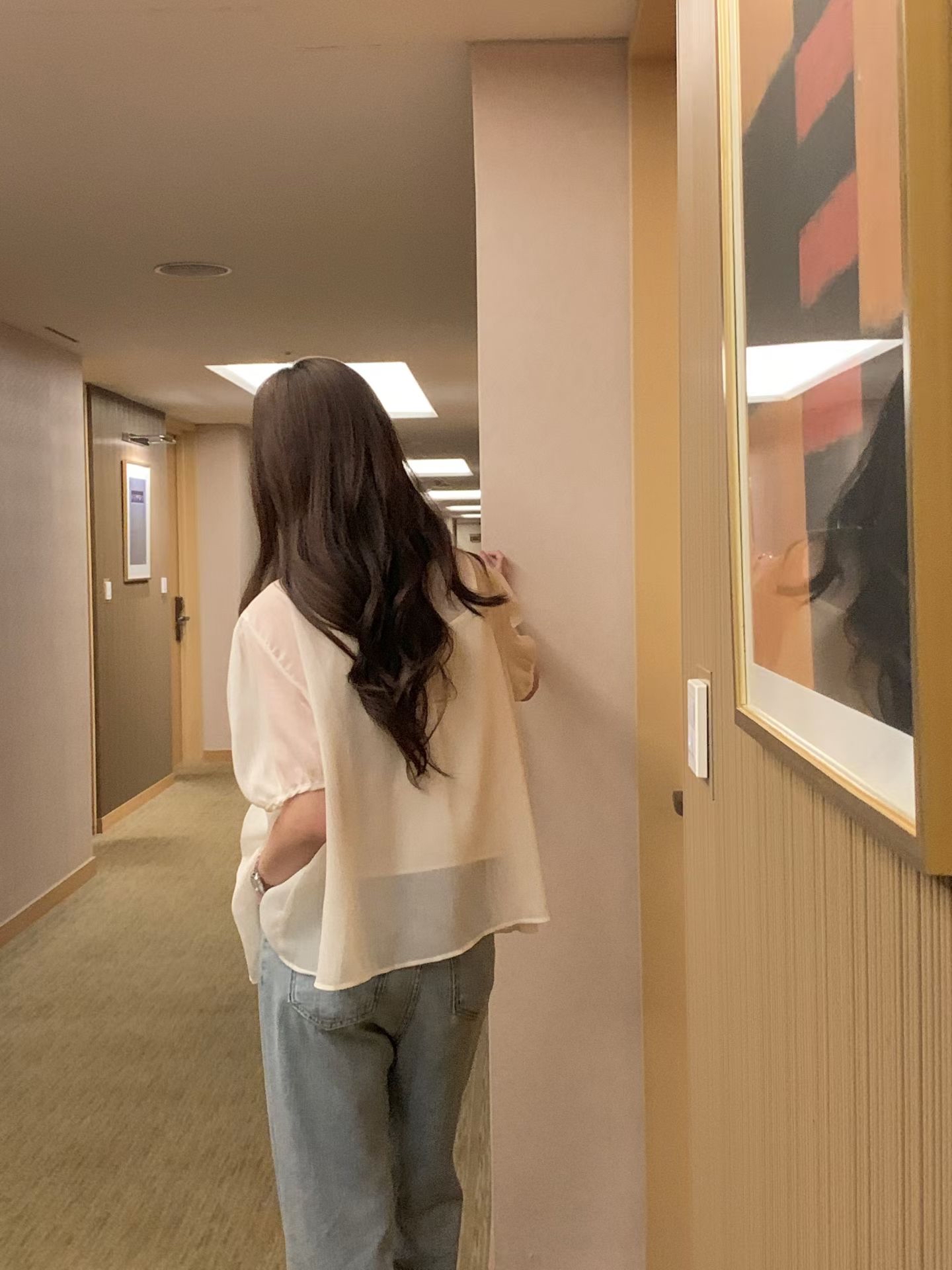 CT8 宮廷風V領蕾絲透紗Top