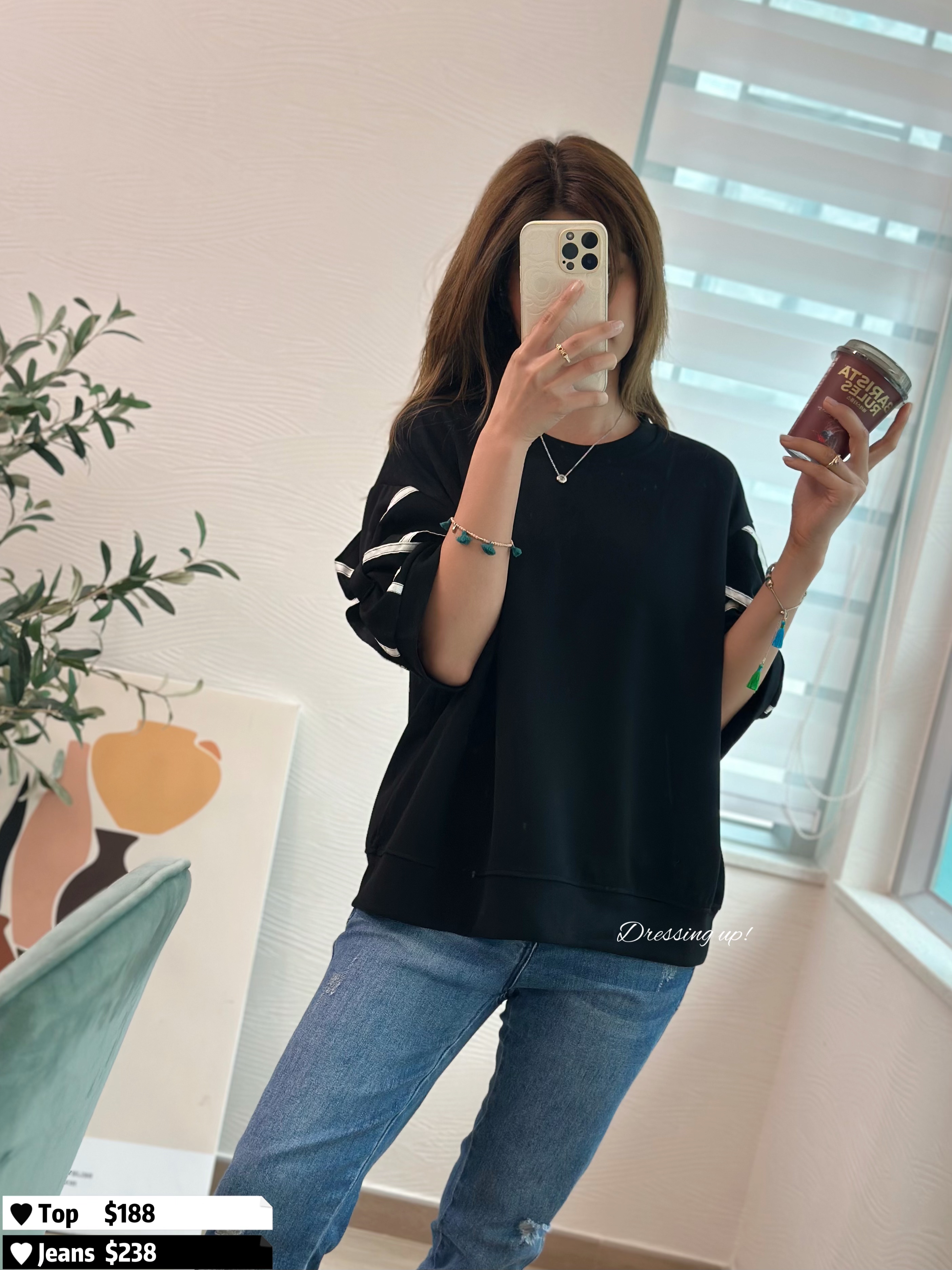 最美側面｜蝴蝶結手袖上衣