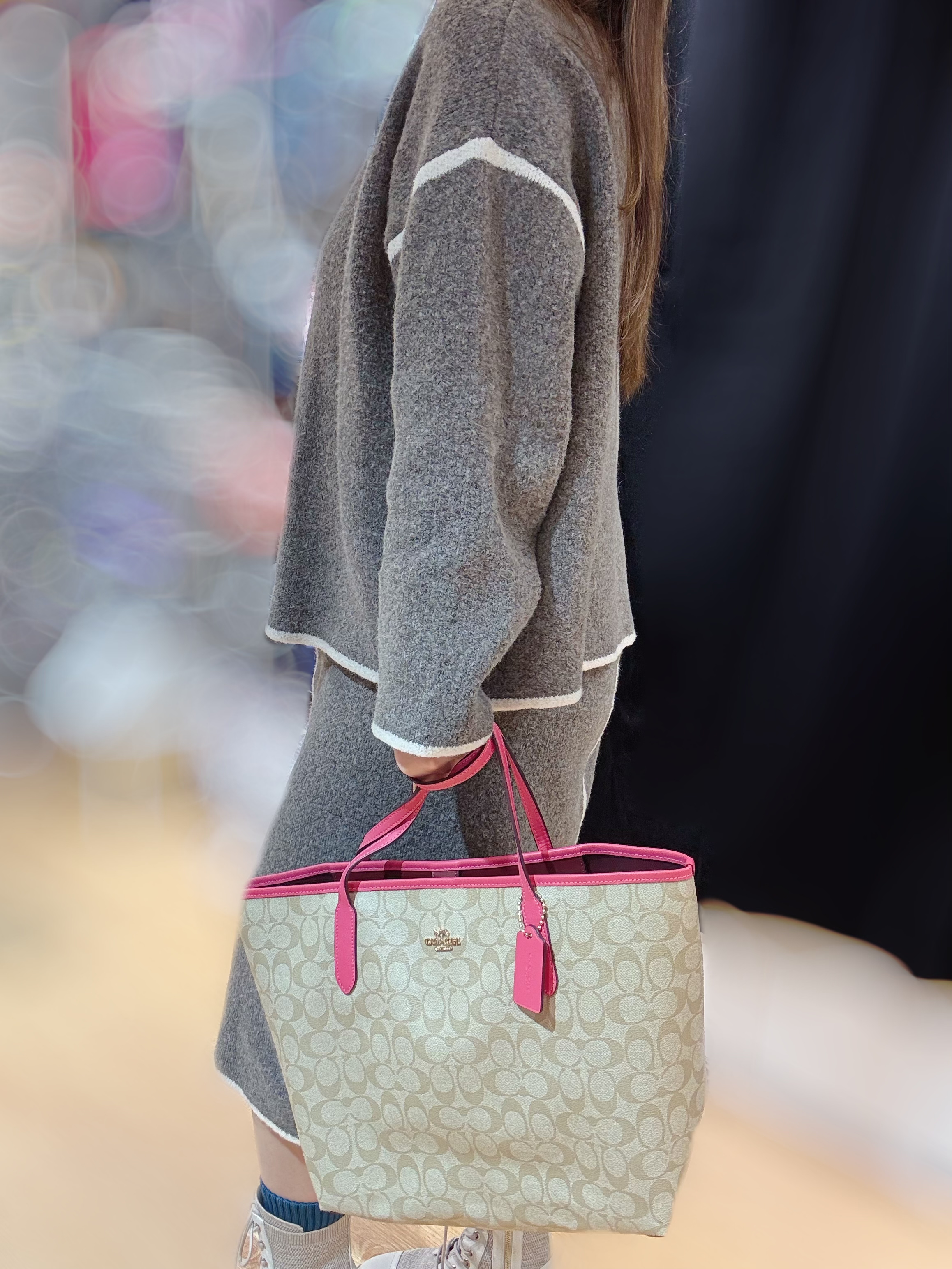 Coach City tote white/m/fuxia