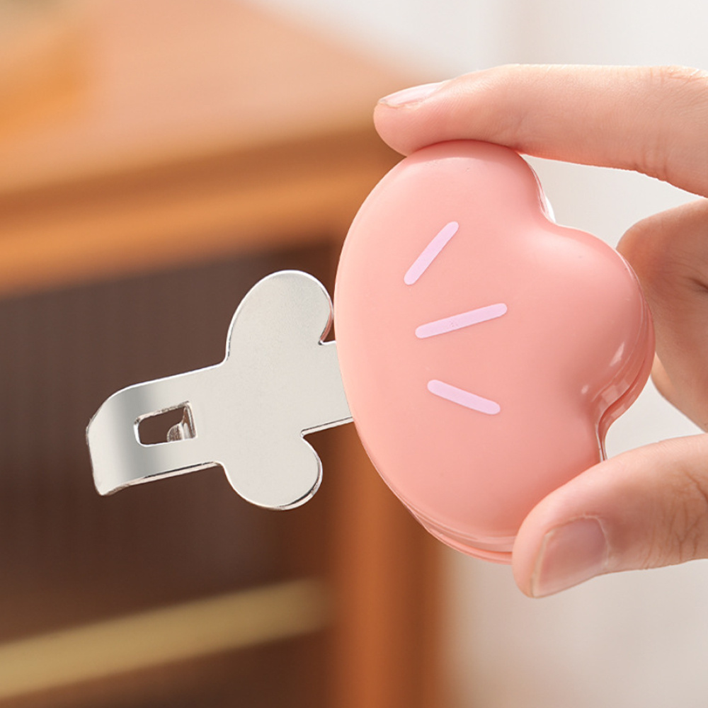 創意多功能開瓶器 磁吸開瓶器 防潮封口夾 冰箱貼 粉色［平行進口］ HK2764