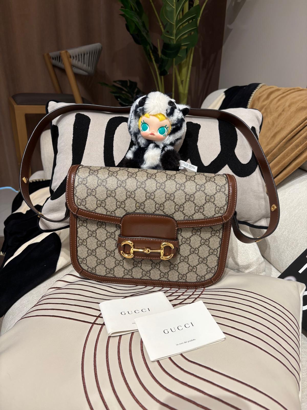 Gucci 1955 horsebit bag classic 100%Authentic,99%new  ✅booklet ✅Dust bag