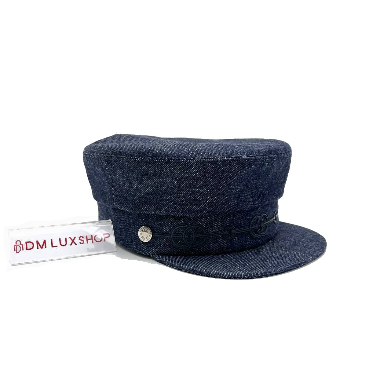 Hermes Blue Denim Cabourg Cricketis Cap