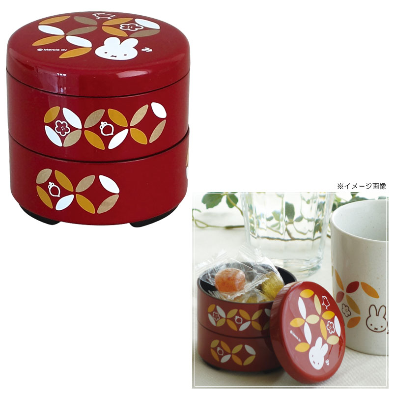 miffy 七寶紋 塗漆 雙層小盒