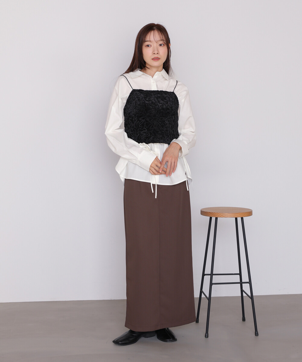 絲絨刺繡背心【JOT001】