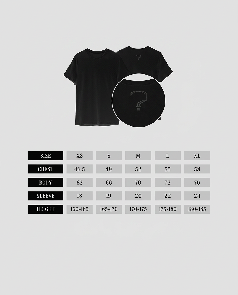 "？" Black Tee