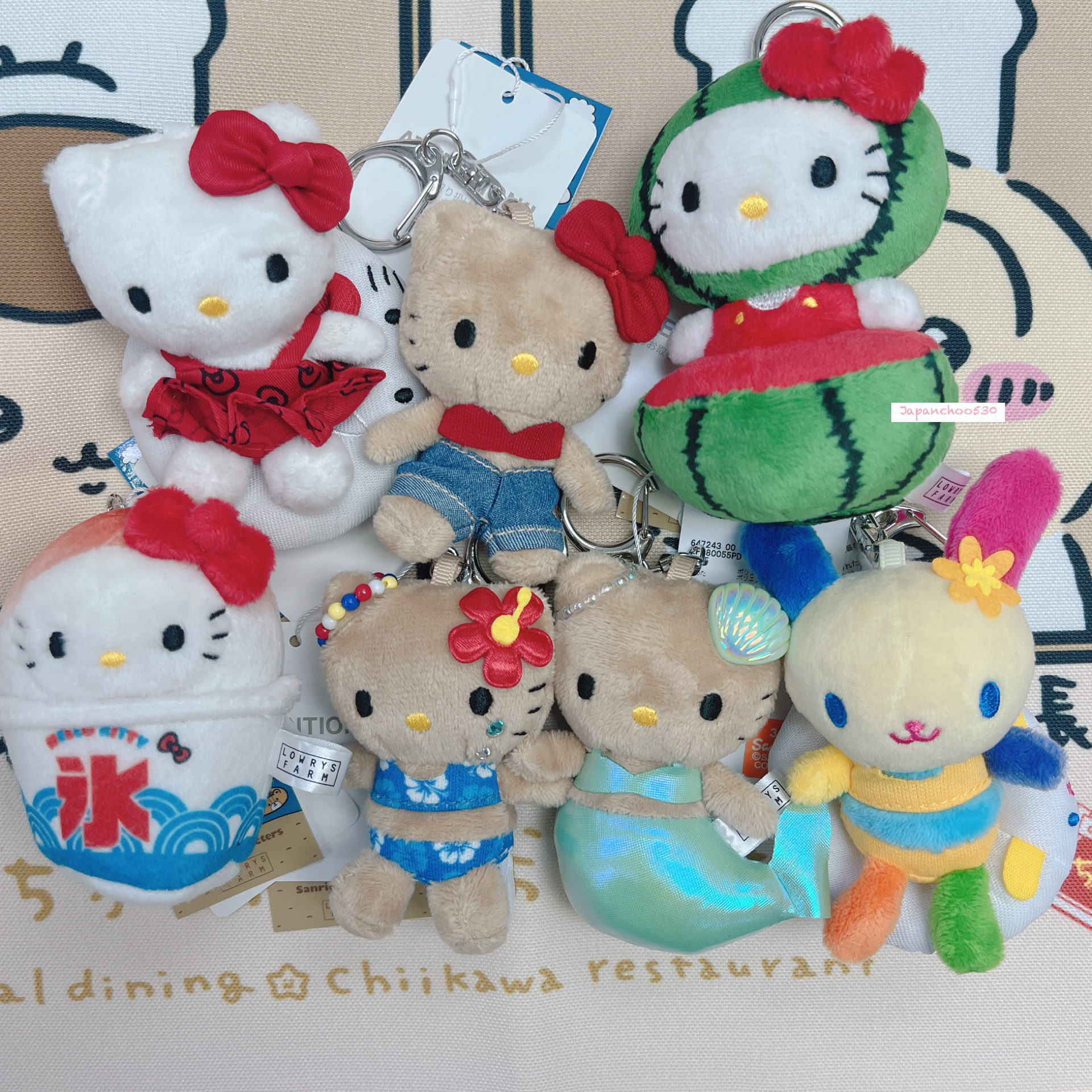 日本預訂📍日本Sanrio x LOWRYS FARM得意系列 - 公仔吊飾