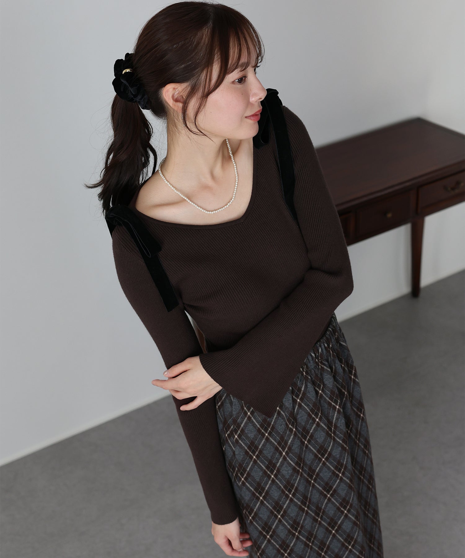 <限量現貨><JP> Shoulder Bowknot Soft Knit * 3色入