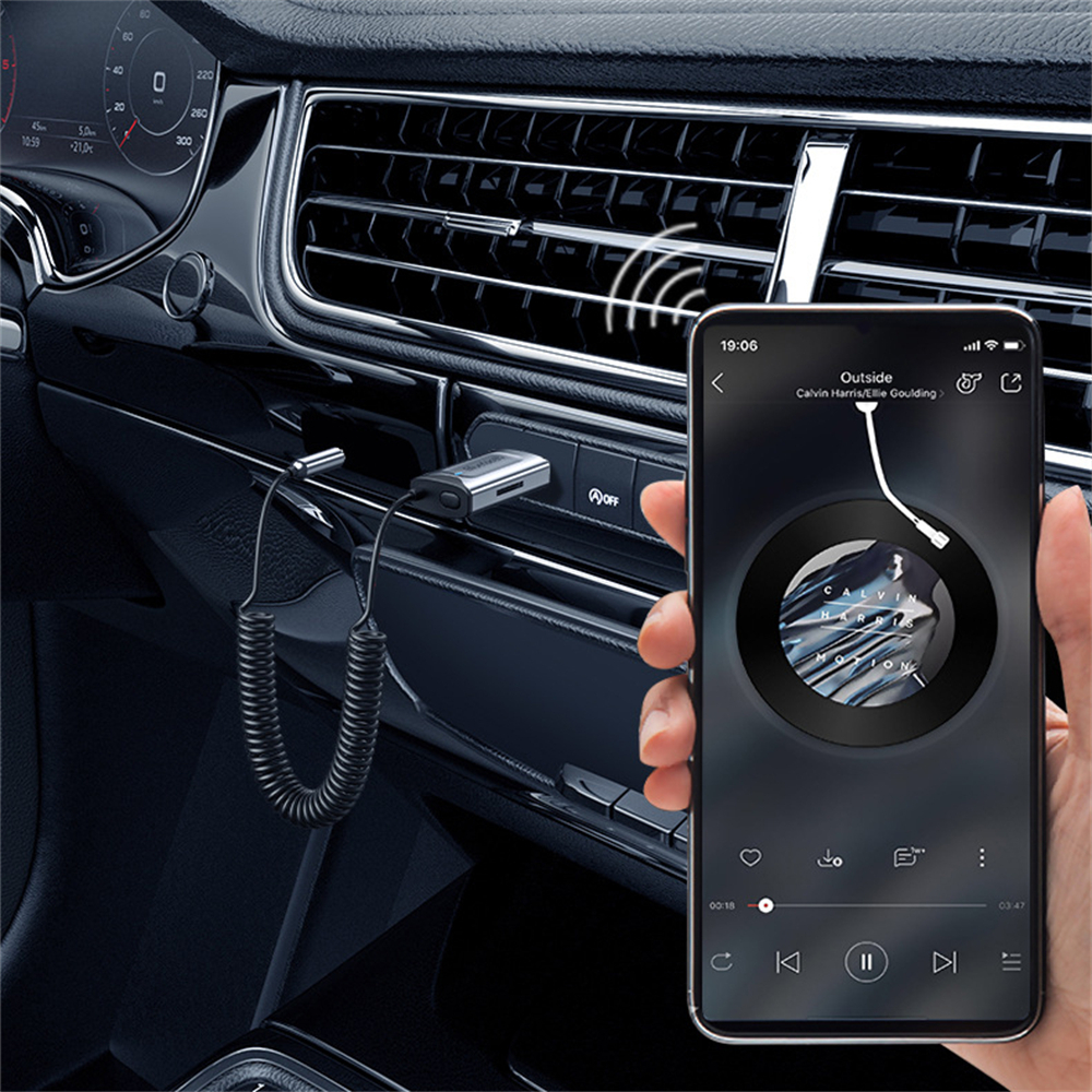 新款車載藍牙接收器 AUX適配器音樂播放器 PC6526