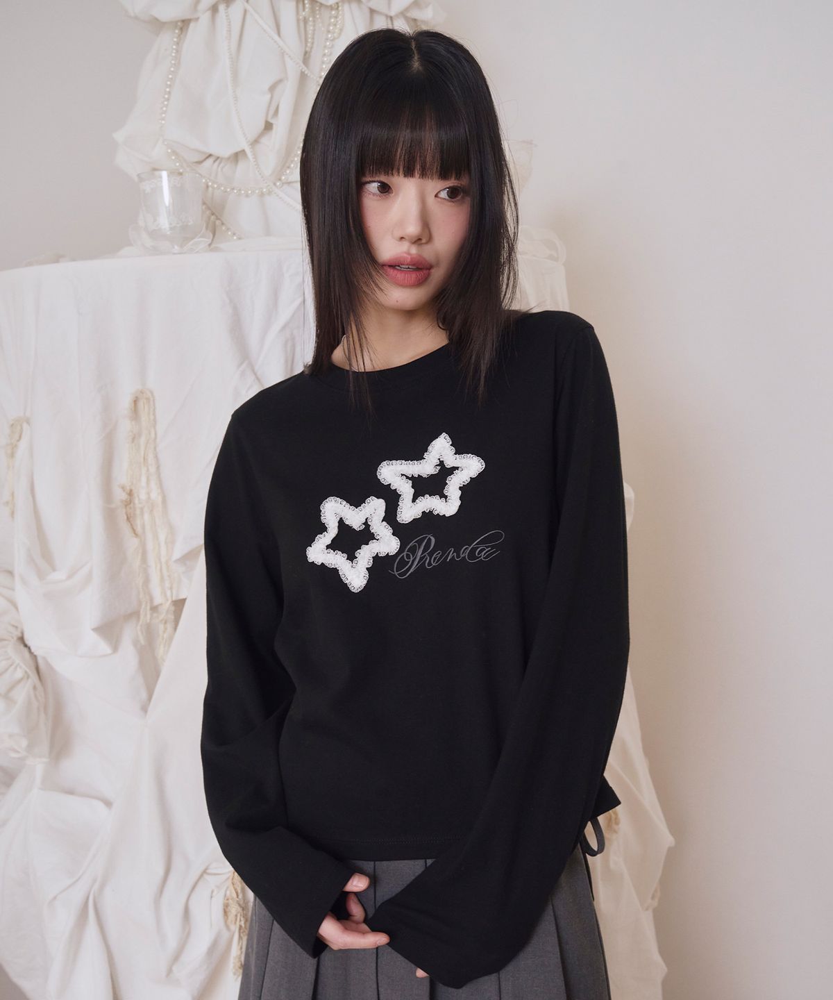 🇰🇷訂購｜PRENDA 26SS｜TWO STAR LONG SLEEVE 2色 