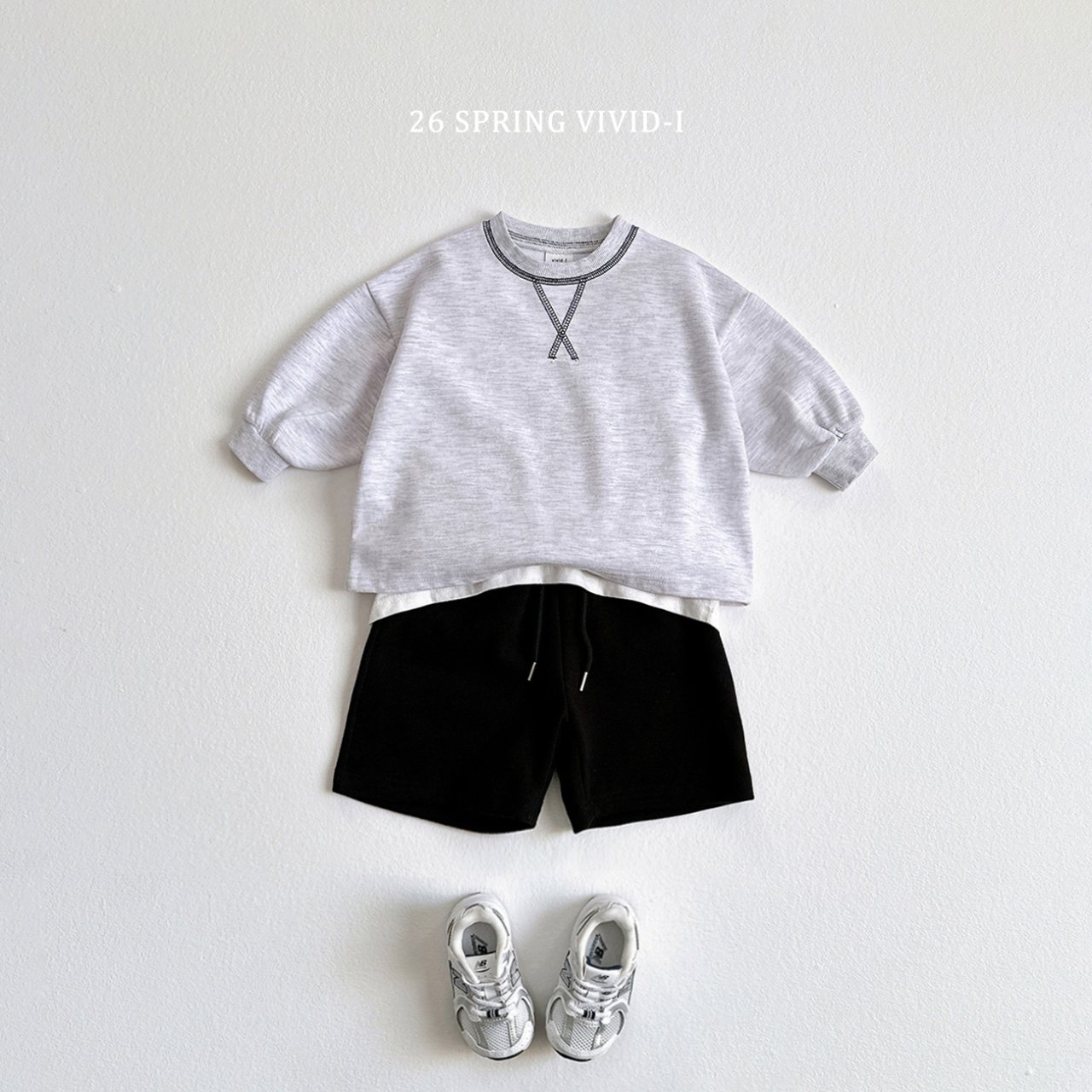 🌸預訂 韓國直送🌸🇰🇷VIVIDI三色撞色縫線寬鬆衛衣