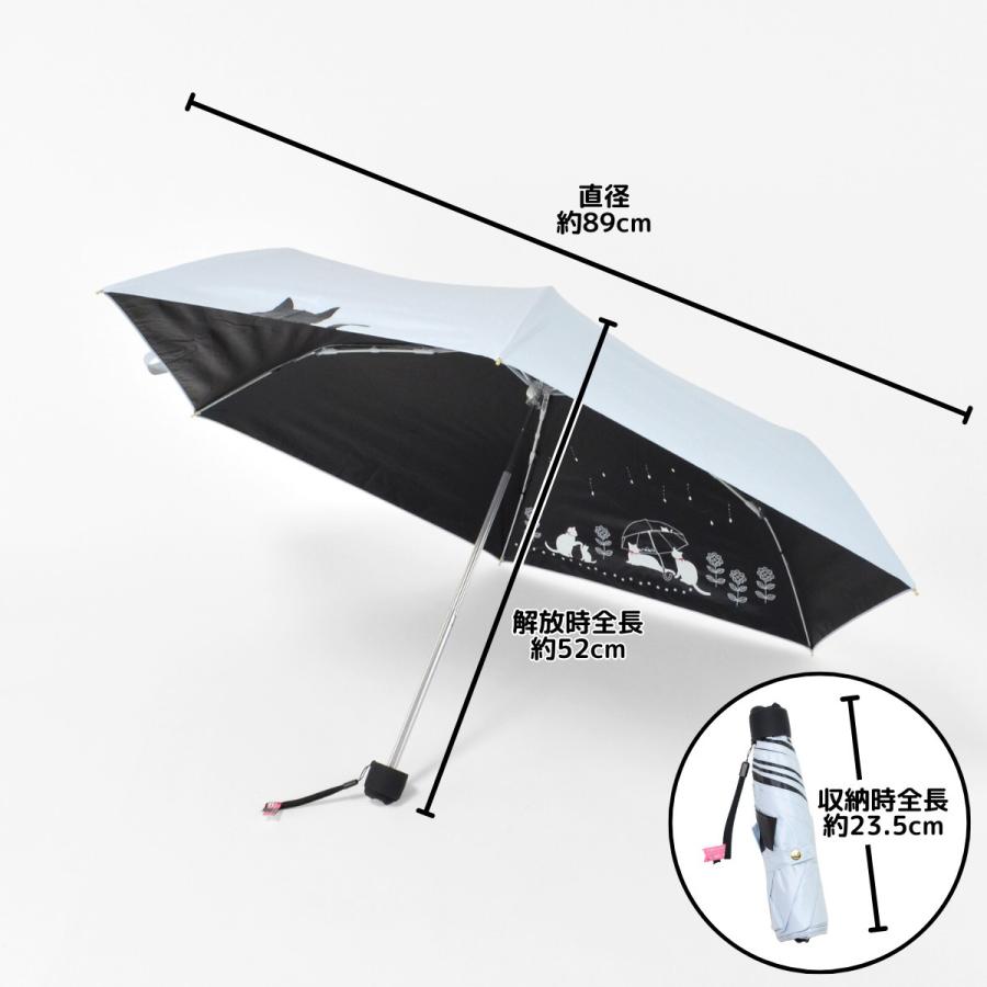 🔥🔥【日本直送《MKN》黑膠防曬遮光貓咪圖案輕便三折晴雨傘】