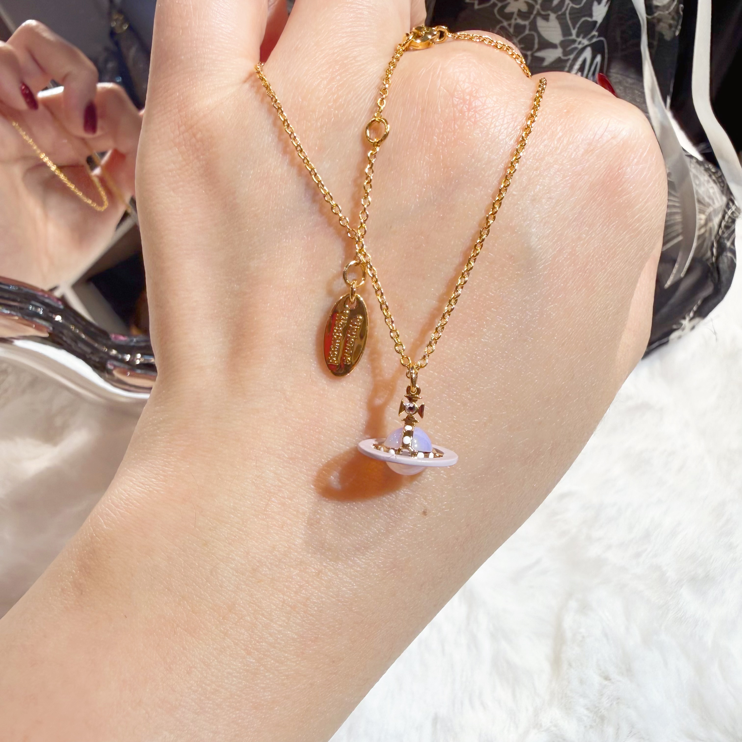 VW Petite 3d mini necklace pink/moon