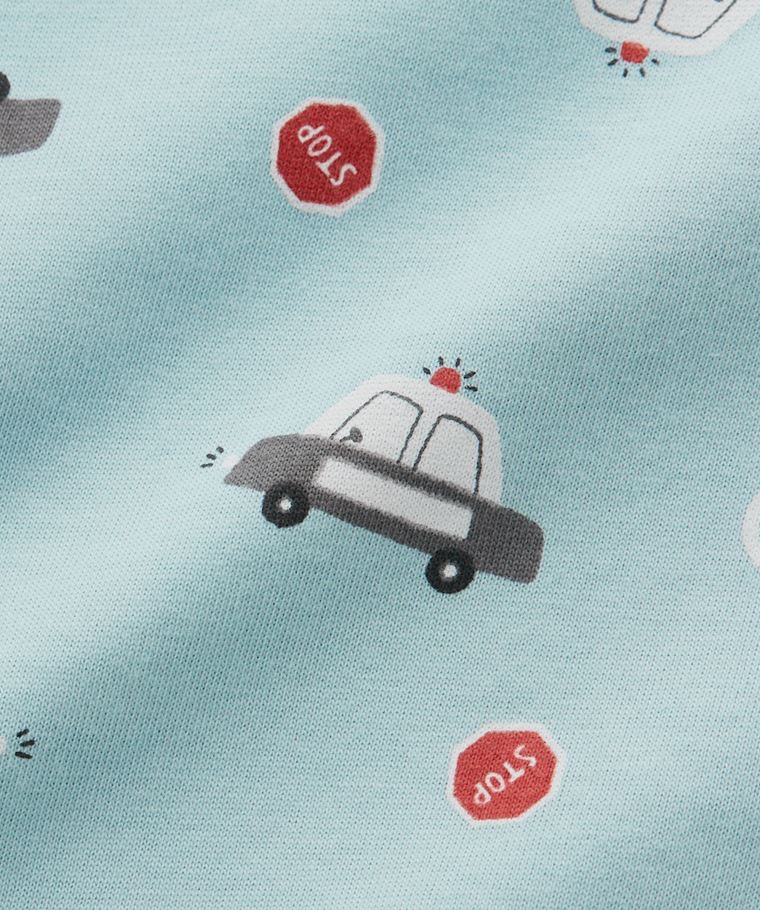 ☀️預訂 台灣直送☀️三色車車印花純棉短袖連身服