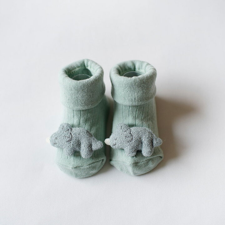 🌸預訂 日本直送🌸🇯🇵Mocmof三色恐龍公仔嬰兒防滑襪🦖