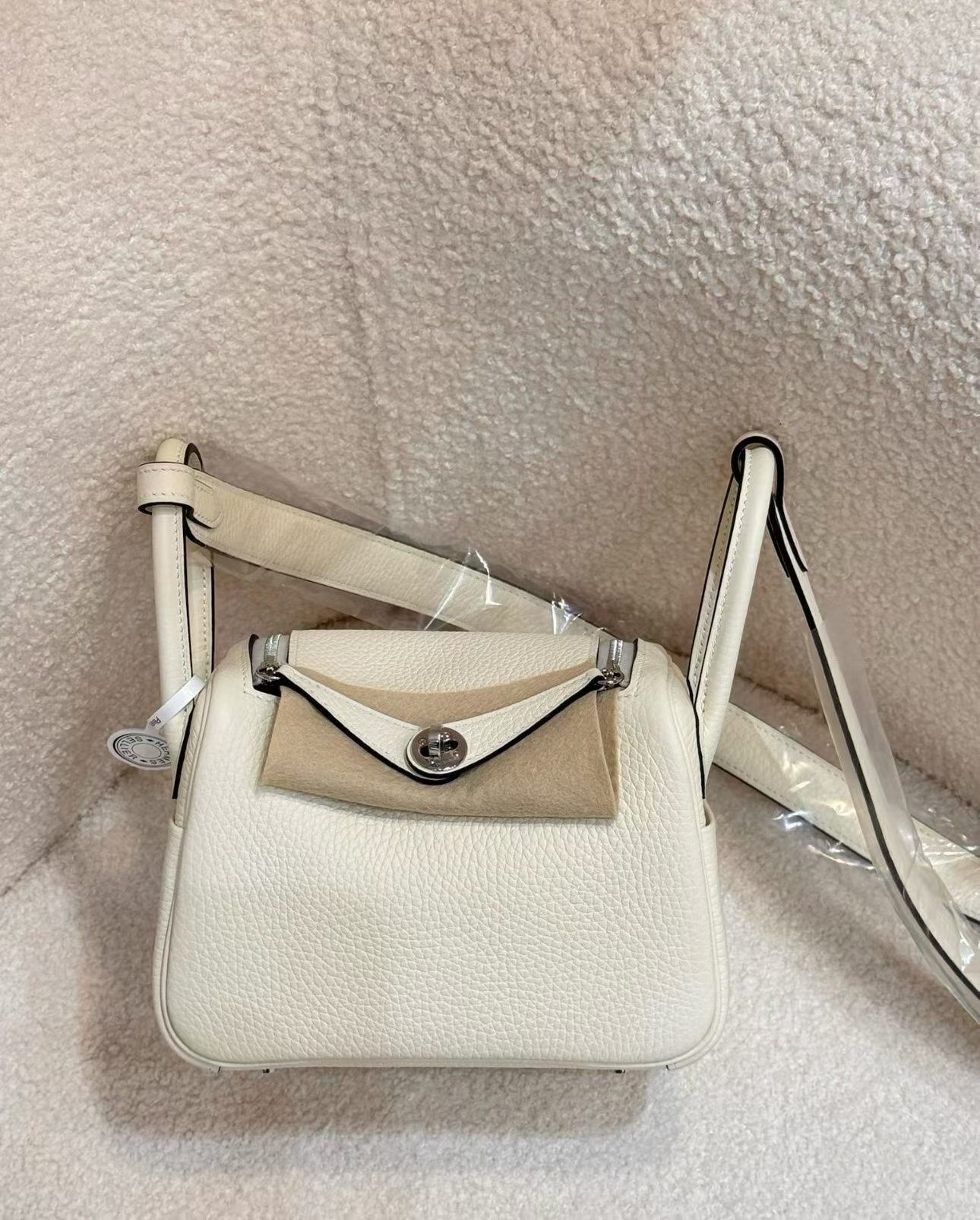 Mini Lindy II SO CREAM 新奶油白銀扣 TC K STAMP   