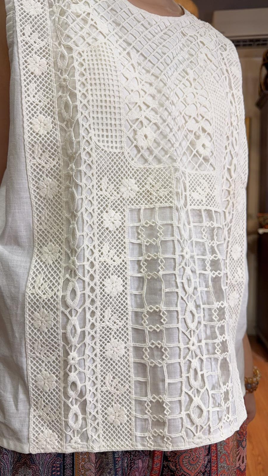 PKT 2658 Full Off White Emb Top