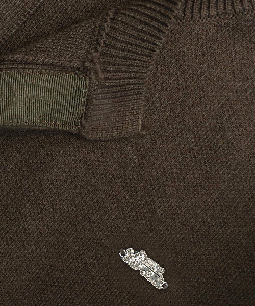 Mystic Symbol Crewneck Cardigan - Cocoa